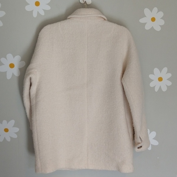 SÉZANE Paulin Ivory Ecru Brushed Wool Coat Blogger Fave Size 38 RARE - Picture 11 of 12